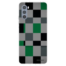 Átlátszó szilikon tok az alábbi mobiltelefonokra Motorola Moto G62 - Block Grid