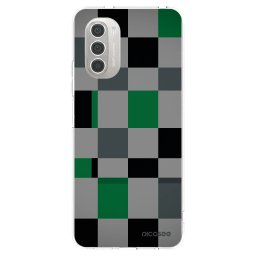 Átlátszó szilikon tok az alábbi mobiltelefonokra Motorola Moto G51 - Block Grid