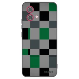 Fekete szilikon tok az alábbi mobiltelefonokra Motorola Moto G84 5G - Block Grid