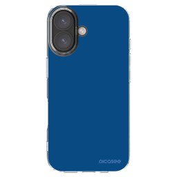 Átlátszó szilikon tok az alábbi mobiltelefonokra Apple iPhone 16 - Navy Blue