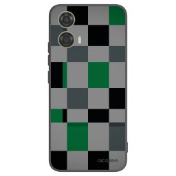 Fekete szilikon tok az alábbi mobiltelefonokra Motorola Moto G24 - Block Grid