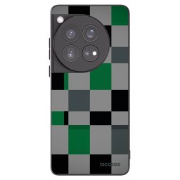 Fekete szilikon tok az alábbi mobiltelefonokra OnePlus 12 5G - Block Grid