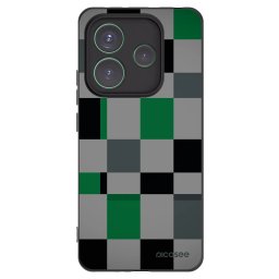 Fekete szilikon tok az alábbi mobiltelefonokra Xiaomi Redmi Note 14 5G - Block Grid