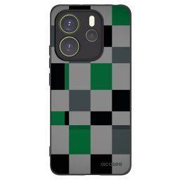 Fekete szilikon tok az alábbi mobiltelefonokra Xiaomi Redmi Note 14 4G - Block Grid
