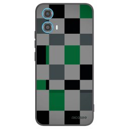 Fekete szilikon tok az alábbi mobiltelefonokra Motorola Moto G34 5G - Block Grid