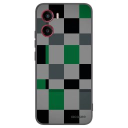 Fekete szilikon tok az alábbi mobiltelefonokra Motorola Moto G05 - Block Grid