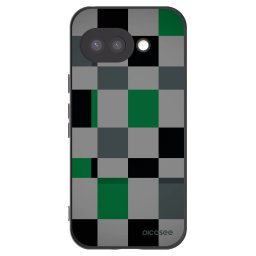 Fekete szilikon tok az alábbi mobiltelefonokra Google Pixel 9a - Block Grid