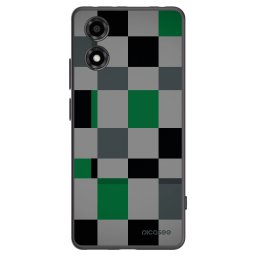 Fekete szilikon tok az alábbi mobiltelefonokra Motorola Moto E14 - Block Grid