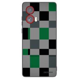 Fekete szilikon tok az alábbi mobiltelefonokra Motorola Edge 50 Fusion - Block Grid