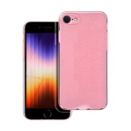 Clear 2mm Apple iPhone 7 / 8 / SE 2020/ SE 2022 csillámos tok, rózsaszín