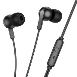 HOCO drót fülhallgató 3,5 mm-es jack mikrofonnal M124 fekete