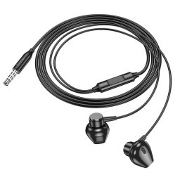 HOCO drót fülhallgató 3,5 mm-es jack mikrofonnal M125 fekete