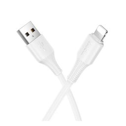 HOCO X120 adatkábel (USB - lightning, 2.4A, gyorstöltő, 100cm) FEHÉR