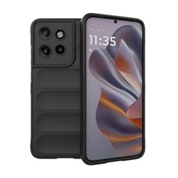 Szilikon telefonvédő (ütésállóság, kameravédő, 3D) FEKETE Motorola Edge 50 Neo 5G (XT2409)