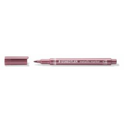 STAEDTLER Dekormarker, 1-2 mm, kúpos, STAEDTLER "8323", metálpiros