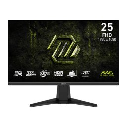 MSI Monitor GAMING MAG 255F X24 24,5" FHD Rapid IPS 1920x1080, 16:9, 240Hz, 1000:1, 0,5ms, 2x HDMI, DP, Black