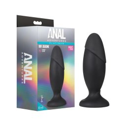 Anal Adventures Platinum Rocket - nagy anál plug (fekete)