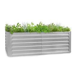 Blumfeldt High Grow Straight, emelt ágyás, 200 x 60 x 100 cm, 1200 l, acél (GDMB4-HighGrow200-SI)