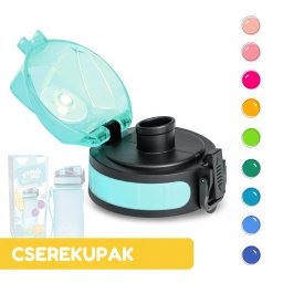 Klarstein Wakaba pótfedél 350/400/500 ml-es ivópalackokhoz | Műanyag nyak | BPA-mentes (SMF1-turkisdeckel)