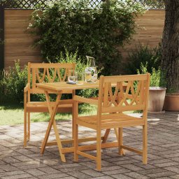 vidaXL Kerti pad 2 pcs Természetes 56 x 55,5 x 90 cm Tömör Akácfa