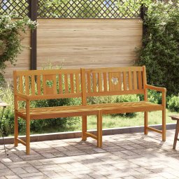 vidaXL Kerti pad Természetes 180 x 55,5 x 90 cm Tömör Akácfa