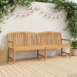vidaXL Kézműves Rózsabank 228 x 60 x 90 cm Tömör Teakfa Természetes