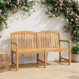 vidaXL Kézműves Rózsabank 150 x 60,5 x 95 cm Tömör Teakfa Természetes