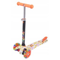 MINI SCOOTER háromkerekű robogó világító kerekekkel, EMOJI - Felbontott