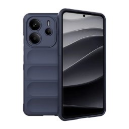 Szilikon telefonvédő (ütésállóság, kameravédő, 3D) SÖTÉTKÉK Xiaomi Redmi Note 14 4G