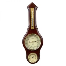 Fali barométer - hygrometer - hőmérő egyben - cseresznyebarna