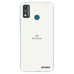 Átlátszó szilikon tok az alábbi mobiltelefonokra Honor 9X Lite - Girl, do it for you
