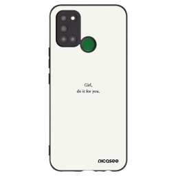 Fekete szilikon tok az alábbi mobiltelefonokra Realme 7i - Girl, do it for you