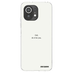 Átlátszó szilikon tok az alábbi mobiltelefonokra Xiaomi Mi 11 - Girl, do it for you