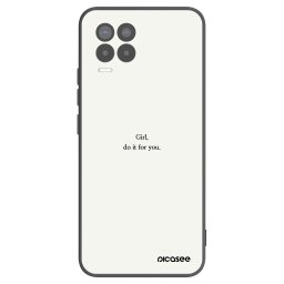 Fekete szilikon tok az alábbi mobiltelefonokra Realme 8 Pro - Girl, do it for you