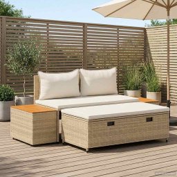 vidaXL Kültéri kanapé szett 4 -Seater 4 db 55 x 30 x 39 cm