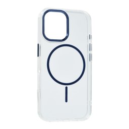 Szilikon telefonvédő (műanyag hátlap, kameravédő, MagSafe, légpárnás sarok) SÖTÉTKÉK Apple iPhone 16