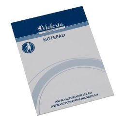 VICTORIA OFFICE Jegyzettömb, A5, 5x50 lap, sima, VICTORIA OFFICE, fehér
