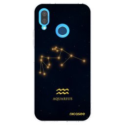 Átlátszó szilikon tok az alábbi mobiltelefonokra Huawei P20 Lite - AQUARIUS