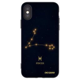 Fekete szilikon tok az alábbi mobiltelefonokra Apple iPhone X/XS - PISCES