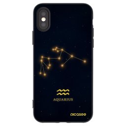 Fekete szilikon tok az alábbi mobiltelefonokra Apple iPhone X/XS - AQUARIUS