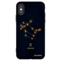 Fekete szilikon tok az alábbi mobiltelefonokra Apple iPhone X/XS - GEMINI