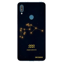 Átlátszó szilikon tok az alábbi mobiltelefonokra Huawei Y7 2019 - AQUARIUS