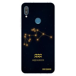 Átlátszó szilikon tok az alábbi mobiltelefonokra Huawei Y6 2019 - AQUARIUS