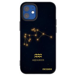 Fekete szilikon tok az alábbi mobiltelefonokra Apple iPhone 12 mini - AQUARIUS