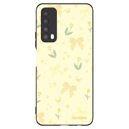 Fekete szilikon tok az alábbi mobiltelefonokra Huawei P Smart 2021 - Honey Blossom