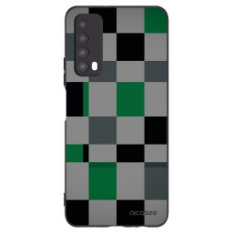 Fekete szilikon tok az alábbi mobiltelefonokra Huawei P Smart 2021 - Block Grid