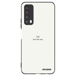 Fekete szilikon tok az alábbi mobiltelefonokra Huawei P Smart 2021 - Girl, do it for you