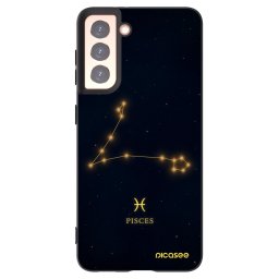 Fekete szilikon tok az alábbi mobiltelefonokra Samsung Galaxy S21 5G G991B - PISCES