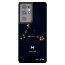 Fekete szilikon tok az alábbi mobiltelefonokra Samsung Galaxy S21 Ultra 5G G998B - PISCES