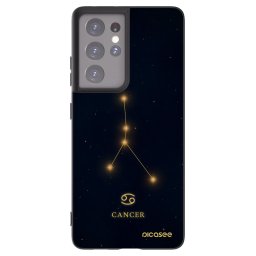 Fekete szilikon tok az alábbi mobiltelefonokra Samsung Galaxy S21 Ultra 5G G998B - CANCER